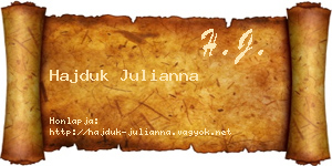 Hajduk Julianna névjegykártya