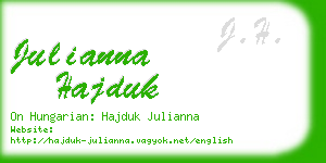 julianna hajduk business card